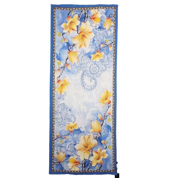 NWT Double-Sided Silk Scarf 27"x70" Long Rectangle Shawl Wrap 3313 - Picture 1 of 7